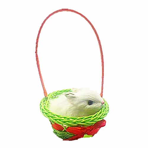 Ti Basket Simulation Little White Rabbit Little Grey Rabbit Little Yellow Rabbit Kitten Mao Mao xiaomao плюш дома