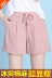 Quần short giản dị nữ 2018 mùa hè mới phần mỏng bông và quần linen nữ lỏng lẻo kích thước lớn quần chân rộng trắng quần nóng nữ quần sooc bò nữ Quần short