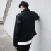 Ifashion của nam giới Hàn Quốc ulzzang Dongdaemun màu rắn màu đen và trắng dụng cụ ve áo áo khoác da áo khoác thủy triều Quần áo lông thú