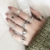 S925 sterling bạc nhẫn nữ ngày Hàn Quốc vỏ bạc mã não retro khai mạc sinh nhật đơn giản thủy triều người chỉ số nhẫn mẫu nhẫn cưới đẹp 2020 Nhẫn