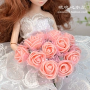 6 điểm bé tim thay đổi ăn mặc búp bê phụ kiện prop công chúa cô dâu bọt nhỏ tăng giữ hoa nhiều màu