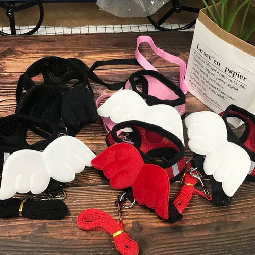 Дроящая веревка для собак Небольшая средняя жилетка для собак Ходьба для собак веревка Ангел крылопроницаемые крыло быки с бычьей борьбой с питомником