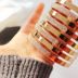 Đồ trang sức phổ biến DH-7 Nữ độc thân châu Âu phóng đại cá tính chuỗi đeo tay Vòng đeo tay Cuff