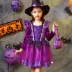 Trang phục Halloween trẻ em, trang phục phù thủy, váy phù thủy bé gái, trang phục cosplay kinh dị, trang phục ma cà rồng