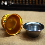 Непальские ремесла/Чистый бронзовый позолоченное золото восемь благоприятного восемь -поставленных чашек восемь чашек для водоснабжения чашки для очистки водоснабжения