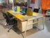 Elvis phong cách thép nội thất văn phòng bằng gỗ đơn giản bốn người nhiều nhân viên màn hình trạm thẻ thẻ máy tính bàn bàn làm việc đơn giản Nội thất văn phòng