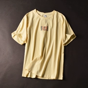 [2] G 25 mùa hè vòng cổ kẹo giấy in áo sơ mi ngắn tay Hàn Quốc thời trang hoang dã áo thun T-Shirt