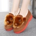 Giày vải mùa đông Bắc Kinh giày nữ cao để giúp giày cotton dày đế giày cũ đế ấm không trơn trượt giày nữ bitis Giày cao gót