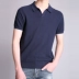 Noida mùa hè-pin jacquard cotton knit kinh doanh bình thường burst đẹp trai chic ve áo ngắn tay T-Shirt nam M127 áo thun trơn Áo phông ngắn