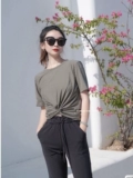 Spot Lululemon Приобретает полумесяц йогу, повседневную мягкую, дышащую, коротко -
