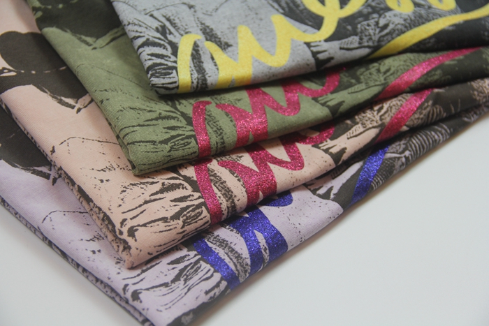 Elegant And Light Purple -- BlemishNew products special Europe and America rural Make old washing Hem Small fork Women Small loose printing Short sleeve Polychromatic T-shirt
