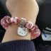 Vòng tay trẻ em nữ công chúa nhí handmade handmade chuỗi hạt mèo kitty học sinh dây da - Vòng đeo tay Clasp