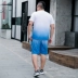Bộ đồ thể thao nam plus size cho người béo Plus áo thun cho người béo áo thun cổ tròn tay ngắn thể thao mùa hè chạy bộ đồ hai mảnh - Bộ đồ