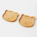 Toàn bộ gỗ khay động vật mèo con gấu hoa văn gỗ sồi tấm gỗ không sơn màu xanh lá cây đĩa gỗ - Tấm