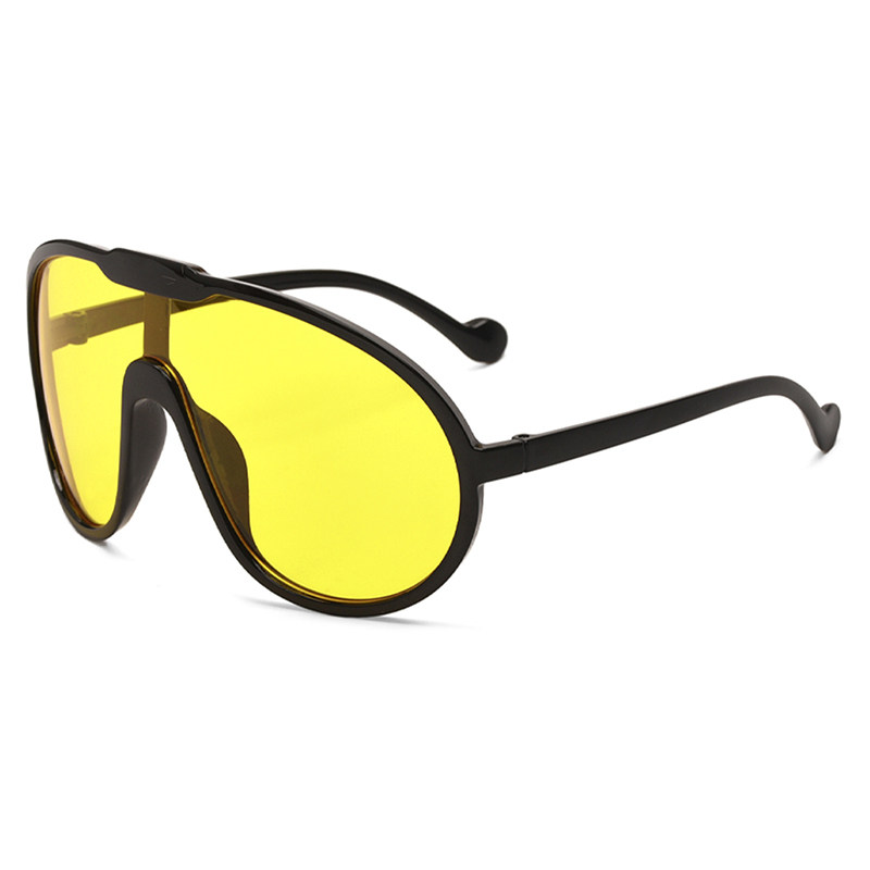 Personalized oversized frame half face integrated sunglasses, fashionable trendy men's and women's sports cycling sunglasses_voghion.com