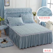 Dày mùa đông giường bông váy trong một mảnh Hàn Quốc 1,5 khăn trải giường và tấm bông 1.8m Coral Lay xuống giường bao gồm Pháp - Váy Petti