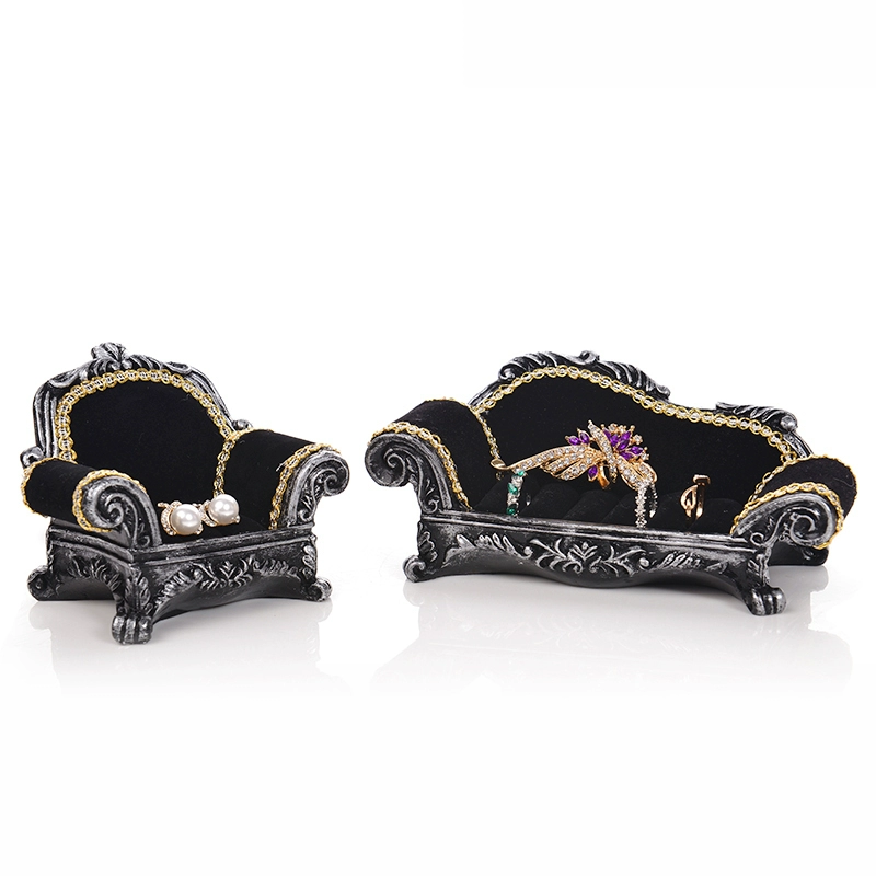 Bắc Âu sáng tạo nhỏ sofa trang trí vòng giá đồ trang sức hộp lưu trữ bông tai kệ trang sức hiển thị giá đồ trang sức đạo cụ - Trang trí nội thất
