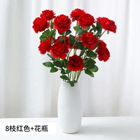 8 красная ваза