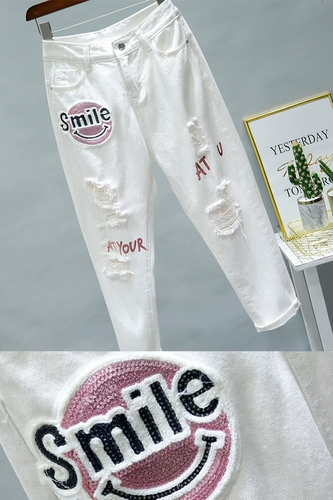 Белые весенние джинсы, штаны, коллекция 2021, высокая талия, свободный прямой крой, подходит для подростков
