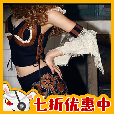 taobao agent O Jier o steam punk New Victoria two -piece elastic sleeve sleeve lace unilateral black strip SP035
