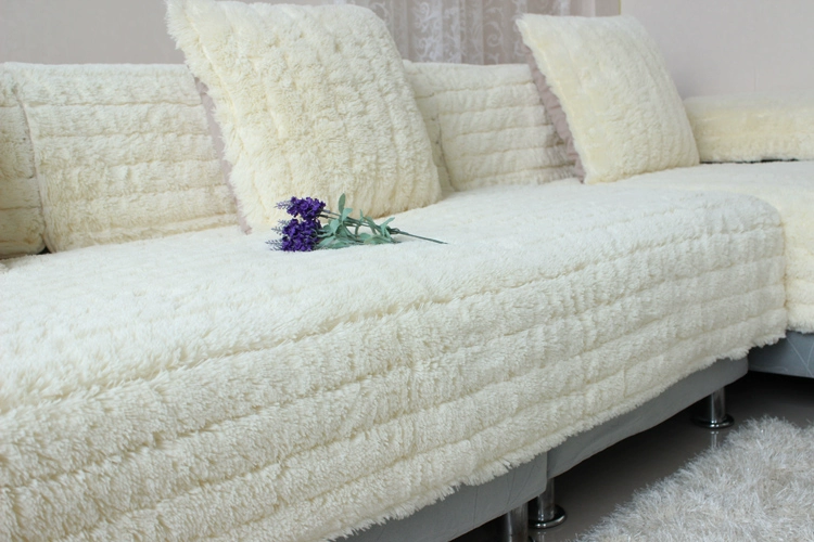 Trượt mùa thu và mùa đông trắng tóc dài sang trọng sofa da đệm vải đệm vải bọc nệm sofa bìa khăn đầy đủ tùy chỉnh - Ghế đệm / đệm Sofa