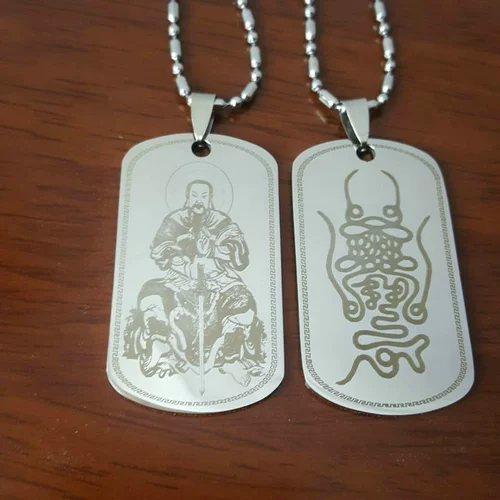 Подвеска даосского ожерелья, даооистский подарок, Женву Великий Император Сюантианский Божий Кулон Титановый сталь может быть зафиксирована на серебряной медаль