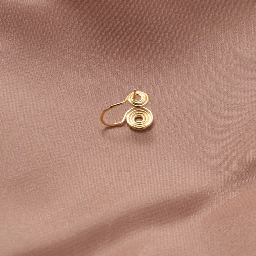 Натуральные клипсы, аксессуары, спираль от комаров ручной работы, без проколов ушей, простой и элегантный дизайн, DIY