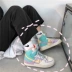 2020 Không quân Cầu vồng Một Macaron aj giày giày cao-top sneakers Harajuku ulzzang mạng Red ins - Giày cao gót