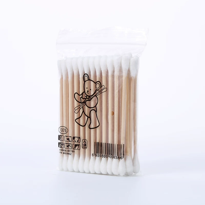 Cotton swabs, wooden double-sided cotton cotton pads, cotton balls