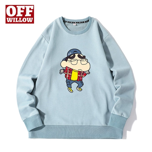 Японские мелки, демисезонная толстовка, флисовая парная одежда для влюбленных, свободный крой