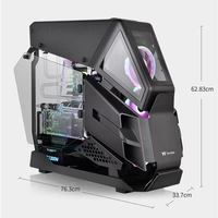 Motsoul Warcraft Mose World All Aluminum Open Case Atx Design Game Полный настольный компьютер ITX