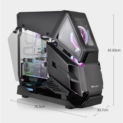 Motsoul Warcraft Mose World All Aluminum Open Case Atx Design Game Полный настольный компьютер ITX