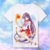 Sailor Moon T-Shirt Luna Ít Bunny Mùa Hè trang phục phim hoạt hình xung quanh hai nhân dân tệ ngắn tay trang phục sinh viên