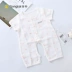 Tống Tai mùa hè cotton quần áo sơ sinh gạc cho bé váy ngắn tay 0-1 tuổi nam nữ - Áo liền quần Áo liền quần