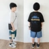 Thẻ bảy quần áo trẻ em 2019 hè tải bé trai giản dị áo thun ngắn tay bé trai cotton cổ tròn phiên bản Hàn Quốc của thủy triều - Áo thun shop đồ trẻ em Áo thun