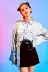 Thương hiệu Han Chao thứ 19 mua áo sơ mi nữ dài tay rộng rãi Phiên bản Hàn Quốc của thiết kế áo ý nghĩa của trang phục dân tộc thiểu số - Trang phục dân tộc