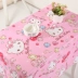 Phim hoạt hình trẻ em bàn vải bảng vải dễ thương màu hồng Hello Kitty mẫu giáo vải khăn trải bàn không thấm nước bàn cà phê vải trải bàn Khăn trải bàn