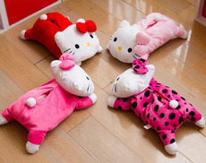 Коробка для салфеток 大爱 可爱凯蒂猫控 毛绒抽纸巾套