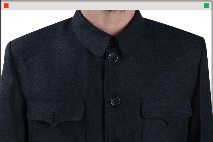 单件中山装上衣 毛式中山装 男装 爸爸装毛氏中山服 中老年中山装