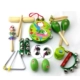 Зеленые музыкальные инструменты, комплект, 15 шт