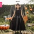 Halloween trẻ em thiên thần bóng tối ma cà rồng trang phục hóa trang đen quốc ma quỷ phù thủy váy trang phục haloween cho bé Trang phục haloween