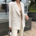 Thu đông 2018 phiên bản Hàn Quốc mới của áo khoác nhỏ phù hợp với nước hoa nữ chic chic thời trang nữ khí chất ngọc trai phù hợp với len vest công sở nữ Business Suit