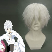 Tóc giả cosplay ngắn màu trắng gintama-sakata gintoki - Cosplay đồ ngủ cosplay nữ sinh