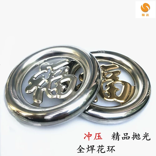 Декоративный аксессуар из нержавеющей стали, кольцо, нержавеющая сталь AISI 304, орхидея