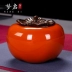 Persimmon hồng Persimmon sáng tạo kích thước lon trà Jingdezhen thủ công - Trang trí nội thất trang tri phong tro Trang trí nội thất