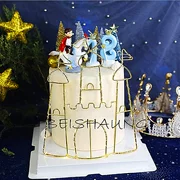 Trang trí nướng Cưỡi hoàng tử trang trí dây Castle Fairy Birthday Party Cake Cake Boy - Trang trí nội thất