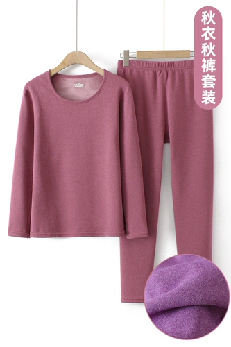 Осеннее термобелье для пожилых людей для матери, штаны, утепленный комплект, утепленное нижнее белье, для среднего возраста