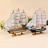 Деревянная модель корабля, фигурка, креативное реалистичное украшение