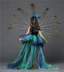 Cô gái mới sàn catwalk ăn mặc mô hình trình diễn peacock váy công chúa váy handmade tùy chỉnh trẻ em đuôi váy pettiskirt