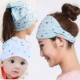 3 куски родительского -детская любовь синяя (1 шляпа+1 головной платок+1 детская шляпа)